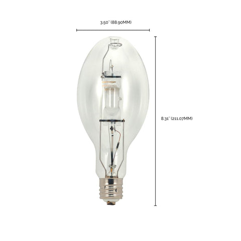Satco - 175 Watt; Metal Halide HID; Mogul base; ED28; Clear; 65 CRI; 4200K