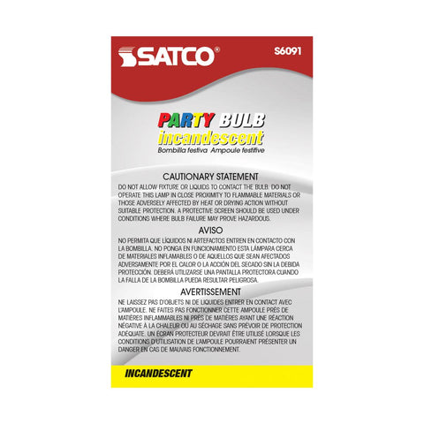 Satco - 25 Watt A19 Incandescent; Ceramic Green; 1000 Average rated hours; 10 Lumens; Medium base; 130 Volt