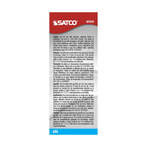 Satco - 13 Watt; Mini Spiral Compact Fluorescent; 5000K; 82 CRI; Medium base; 120 Volt