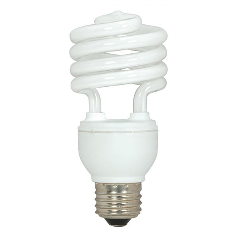 Satco - 18 Watt; Mini Spiral Compact Fluorescent; 5000K; 82 CRI; Medium base; 120 Volt