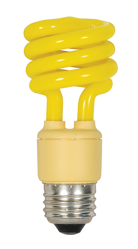 13W T2 Ultra Mini Spiral CFL - Medium Base - Yellow Bug Light