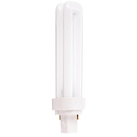 Satco - 18 Watt; pin-based Compact Fluorescent; 2700K; 82 CRI; G24d-2 base