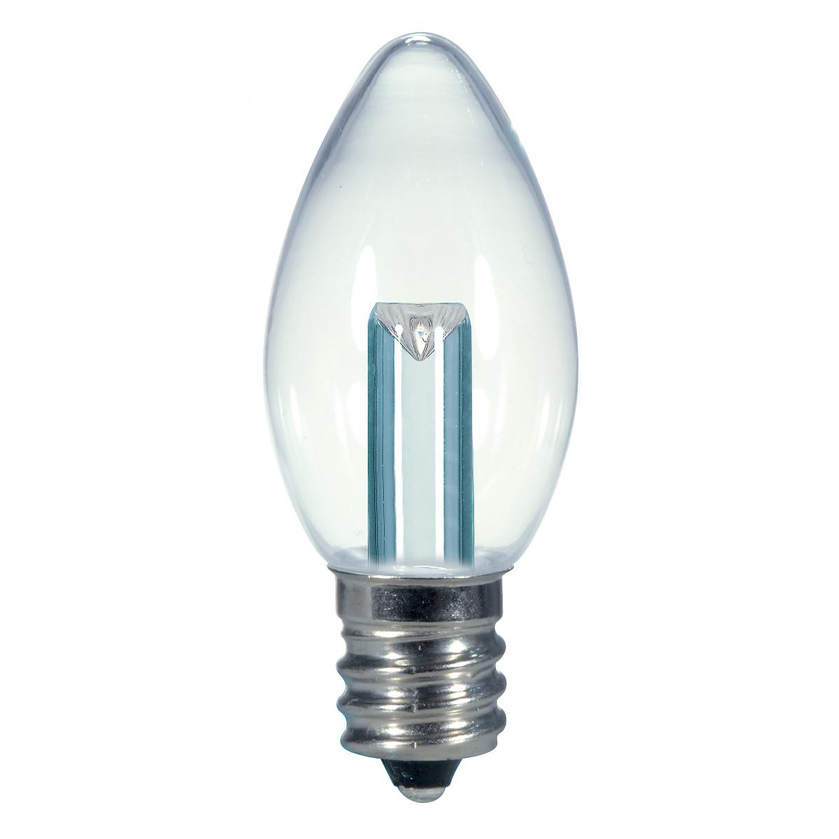 Satco - 0.5 Watt LED; C7; Clear; 2700K; Candelabra base; 120 Volt; Car ...