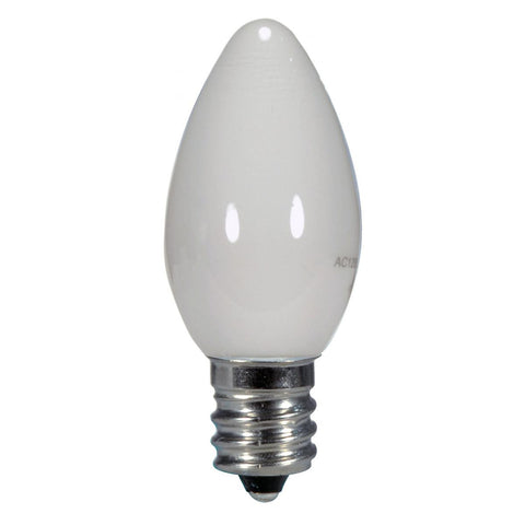 Satco - 0.5 Watt LED; C7; White; 2700K; Candelabra base; 120 Volt; Carded
