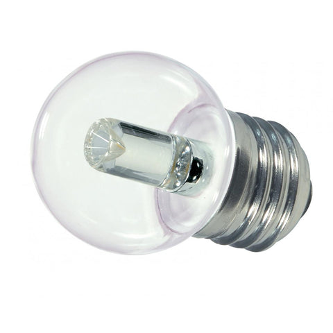 Satco - 1.2 Watt LED; S11; Clear; 2700K; Medium base; 120 Volt; Carded