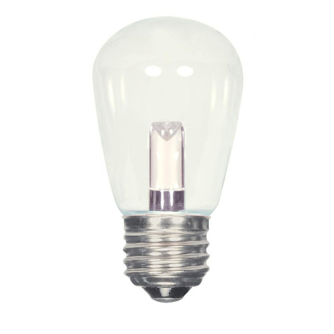 Satco - 1.4 Watt LED; S14; Clear; 2700K; Medium base; 120 Volt; Carded