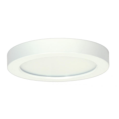 Satco - 13.5 watt; 7" Flush Mount LED Fixture; 2700K; Round Shape; White Finish; 120 volts