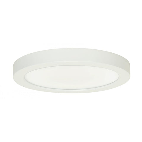 Satco - 18.5 watt; 9" Flush Mount LED Fixture; 2700K; Round Shape; White Finish; 120 volts