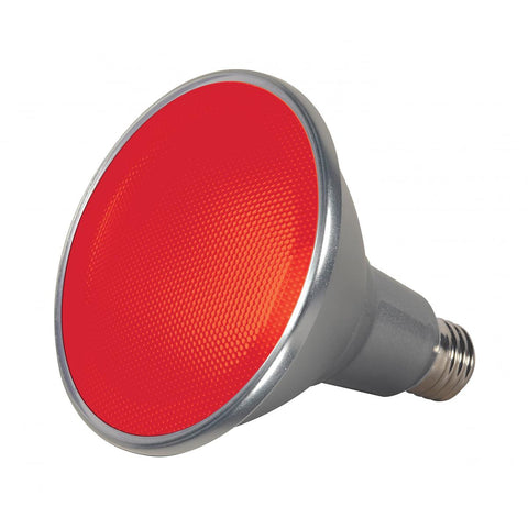 Satco - 15 Watt PAR38 LED; Red; 40 deg. Beam Angle; Medium base; 120 Volt