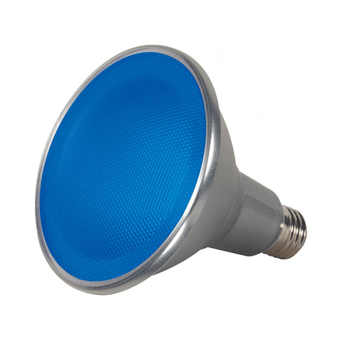 Satco - 15 Watt PAR38 LED; Blue; 40 deg. Beam Angle; Medium base; 120 Volt