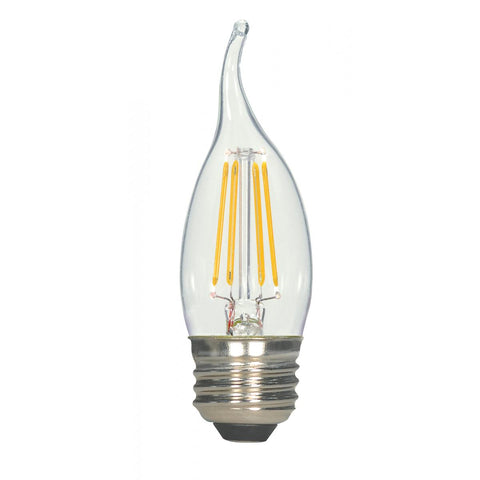 Satco - 4.5 Watt CA11 LED; Clear; Medium base; 2700K; 450 Lumens; 120 Volt
