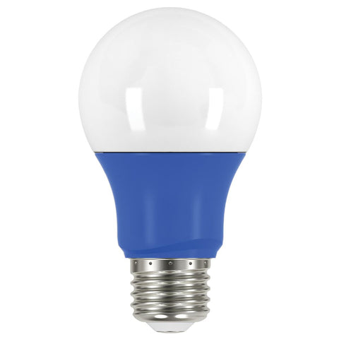 Satco - 2 Watt; A19 LED; Blue when lit; Medium base; 120 Volt