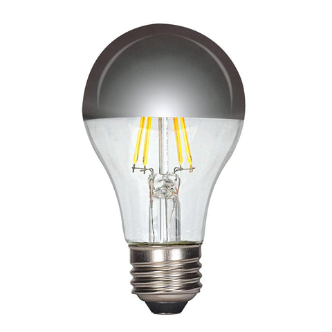 Satco - 6.5 Watt A19 LED; Silver crown; Medium base; 2700K; 650 Lumens; 120 Volt