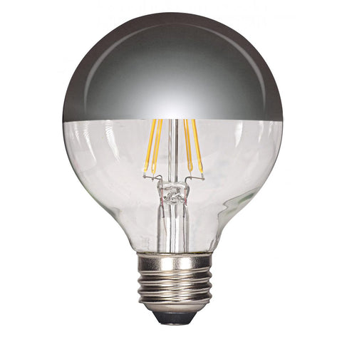 Satco - 4.5 Watt G25 LED; Silver crown; Medium base; 2700K; 430 Lumens; 120 Volt