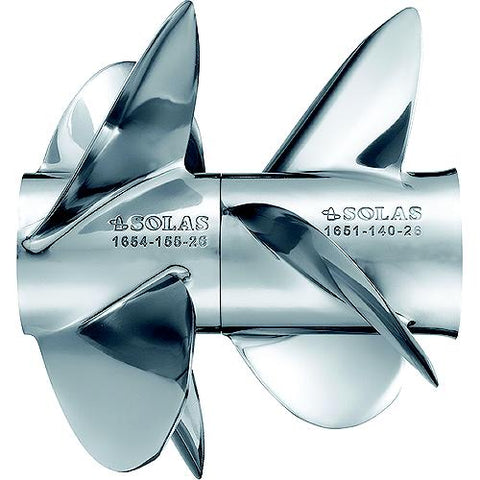 Solas 165114323 Dual Propeller For Mercruiser Bravo Three, Stainless Steel, Rear