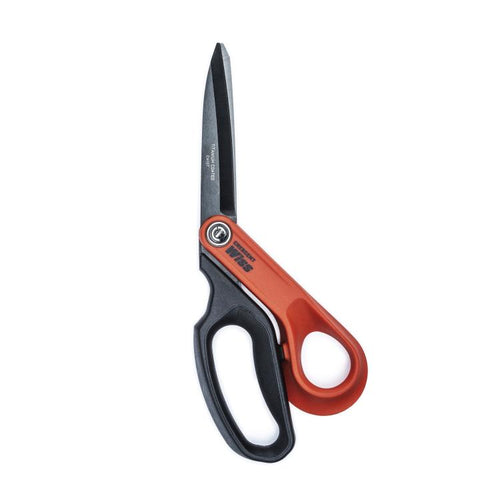Crescent Wiss CW10T Tradesman Shear, 10 in OAL, 3-3/4 in L Cut, Steel Blade, Ergonomic, Offset Handle, Rawhide Handle