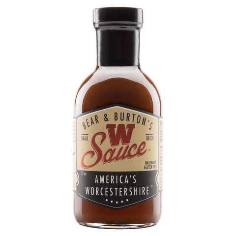 The W Sauce Bear & Burton's America's Worcestershire Sauce 12 oz, Pack of 6