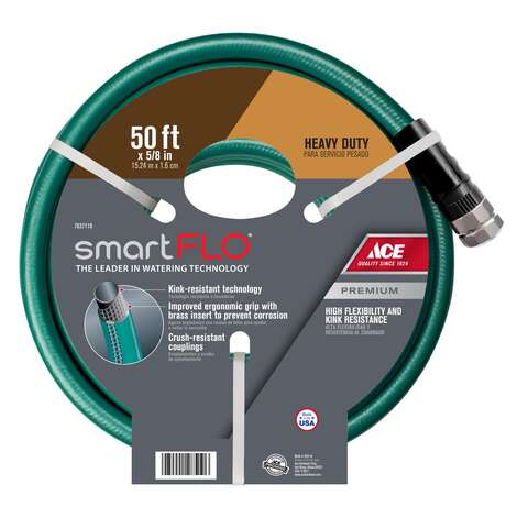 Ace SmartFlo 5/8 in. D X 50 ft. L Heavy Duty Garden Hose