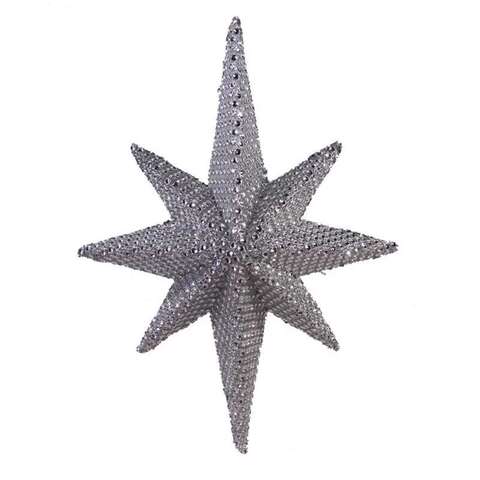 Celebrations Incandescent Silver Star of Bethlehem Tree Topper 14 in.