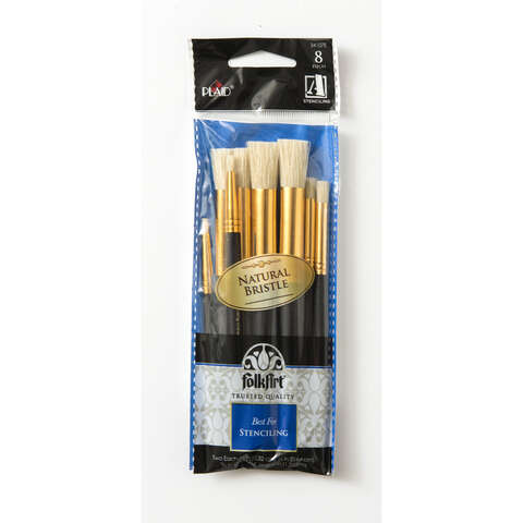 Plaid FolkArt Round Stencil Paint Brush, Pack of 3