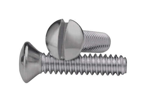 Amertac No. 6 X 1/2 in. L Slotted Oval Head Standard Wallplate Screws