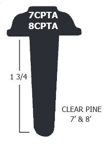 8 Ft. T-Astragal Clear Pine 1-3/4 In.
