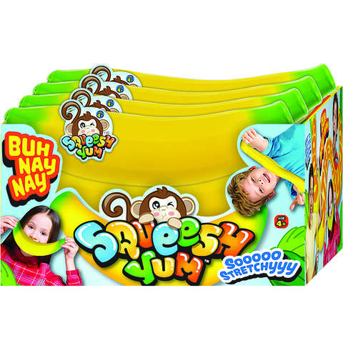Squeesh Yum Buh Nay Nay Toy Green/Yellow, Pack of 12