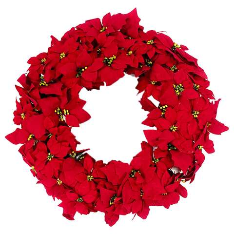 Celebrations Red Poinsettia Hanging Decor 24 in.