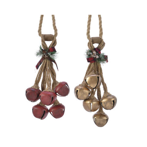 Decoris Gold/Red Ornament 21 in., Pack of 8
