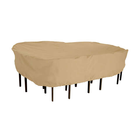 Classic Accessories Terrazzo 23 in. H X 82 in. W X 106 in. L Brown Polyester Dining Set Cover
