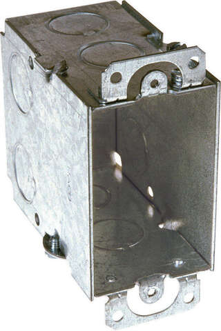 Raco 18 cu in Rectangle Steel 1 gang Electrical Box Gray