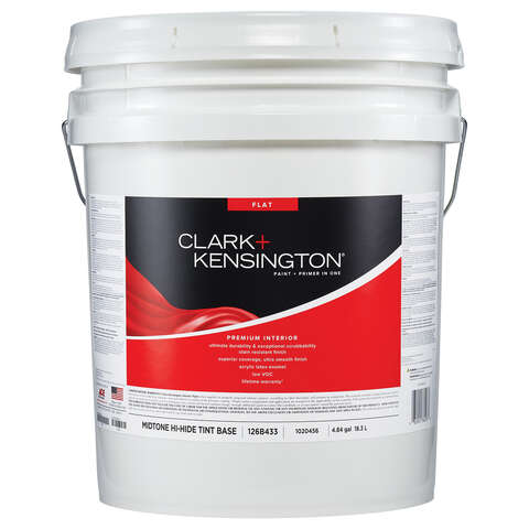 Clark+Kensington Flat Tint Base Mid-Tone Base Premium Paint Interior 5 gal