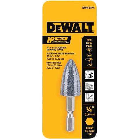 DeWalt HP 3/4 in. D Aluminum Oxide Conical Grinding Point Conical 1 pk
