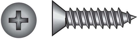 HILLMAN No. 8 X 1/2 in. L Phillips Flat Head Sheet Metal Screws 100 pk