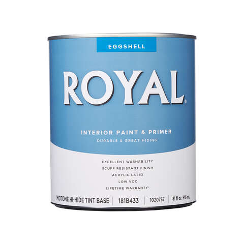 Royal Eggshell Tint Base Mid-Tone Base Paint Interior 1 qt, Pack of 4