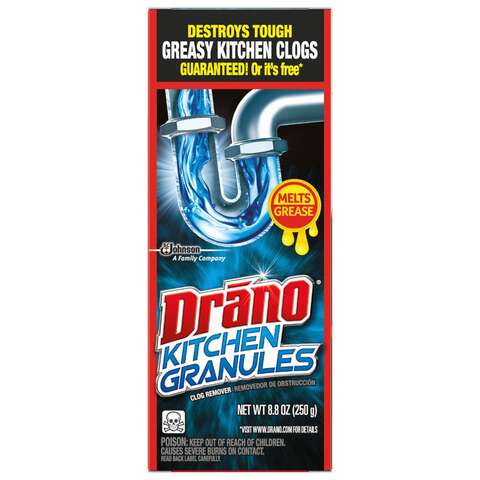 Drano Kitchen Crystals Clog Remover 8.8 oz, Pack of 6