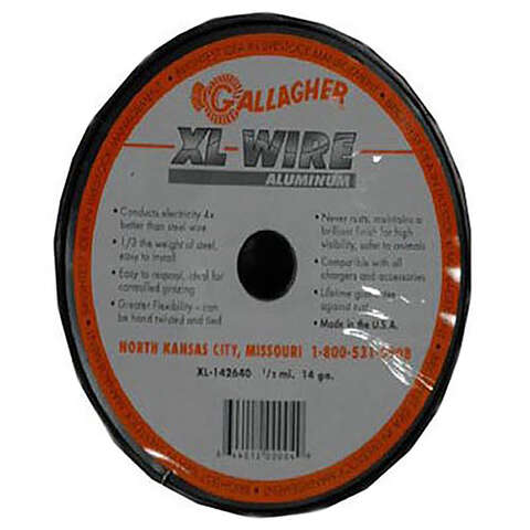 Gallagher Direct Current Electric Fence Wire 1/2 sq ft Silver