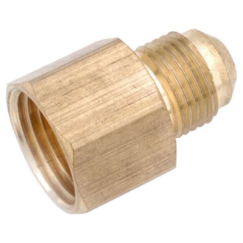 Anderson Metals 1/4 in. Male Flare in. X 3/8 in. D FIP Brass Coupling, Pack of 5