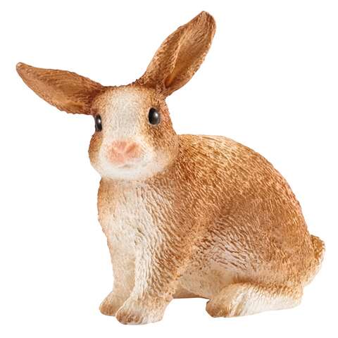 Schleich Farm World Rabbit Toy Brown/White, Pack of 5