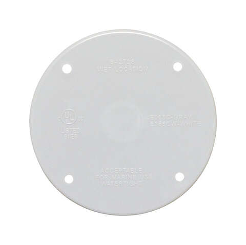 Sigma Engineered Solutions Round Plastic 4.29 in. H X 4.29 in. W Flat Box Cover