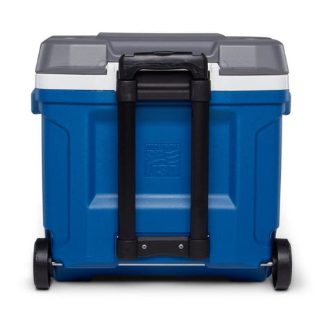 Igloo Latitude Series 34658 Roller Cool Box, 30 qt Cooler, Plastic, Indigo Blue/Meteorite, 3 days Ice Retention