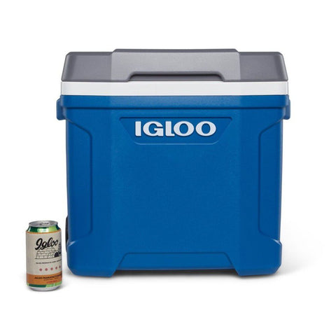 Igloo Latitude Series 34658 Roller Cool Box, 30 qt Cooler, Plastic, Indigo Blue/Meteorite, 3 days Ice Retention