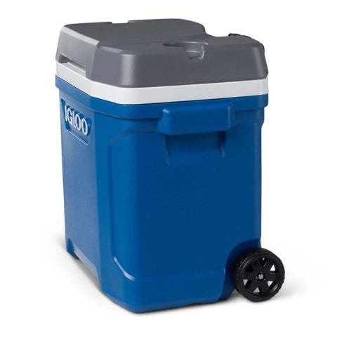 Igloo Latitude Series 34658 Roller Cool Box, 30 qt Cooler, Plastic, Indigo Blue/Meteorite, 3 days Ice Retention