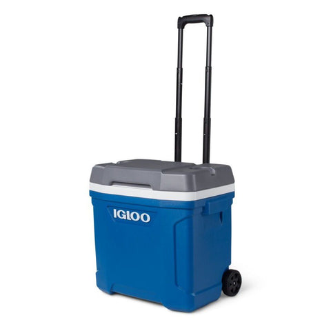 Igloo Latitude Series 34658 Roller Cool Box, 30 qt Cooler, Plastic, Indigo Blue/Meteorite, 3 days Ice Retention