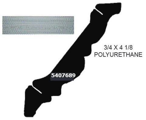Classic Egg and Dart 4-1/8 in. x 8 ft. L Prefinished White Polyurethane Molding