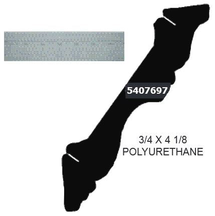 Athenian Leaves 4-1/8 in. x 8 ft. L Prefinished White Polyurethane Molding