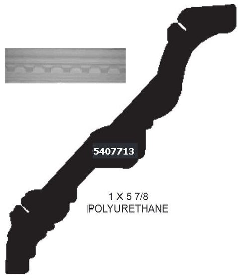 Concord Dentil 5-7/8 in. x 8 ft. L Prefinished White Polyurethane Molding