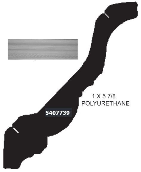 Rope 5-7/8 in. x 8 ft. L Prefinished Crown Molding White