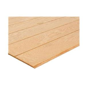 T1-11, 4-in OC Plywood, 4 ft x 8 ft - Pine, Rift Sawn