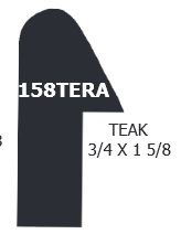 1-5/8 In. C-Rail Teak
